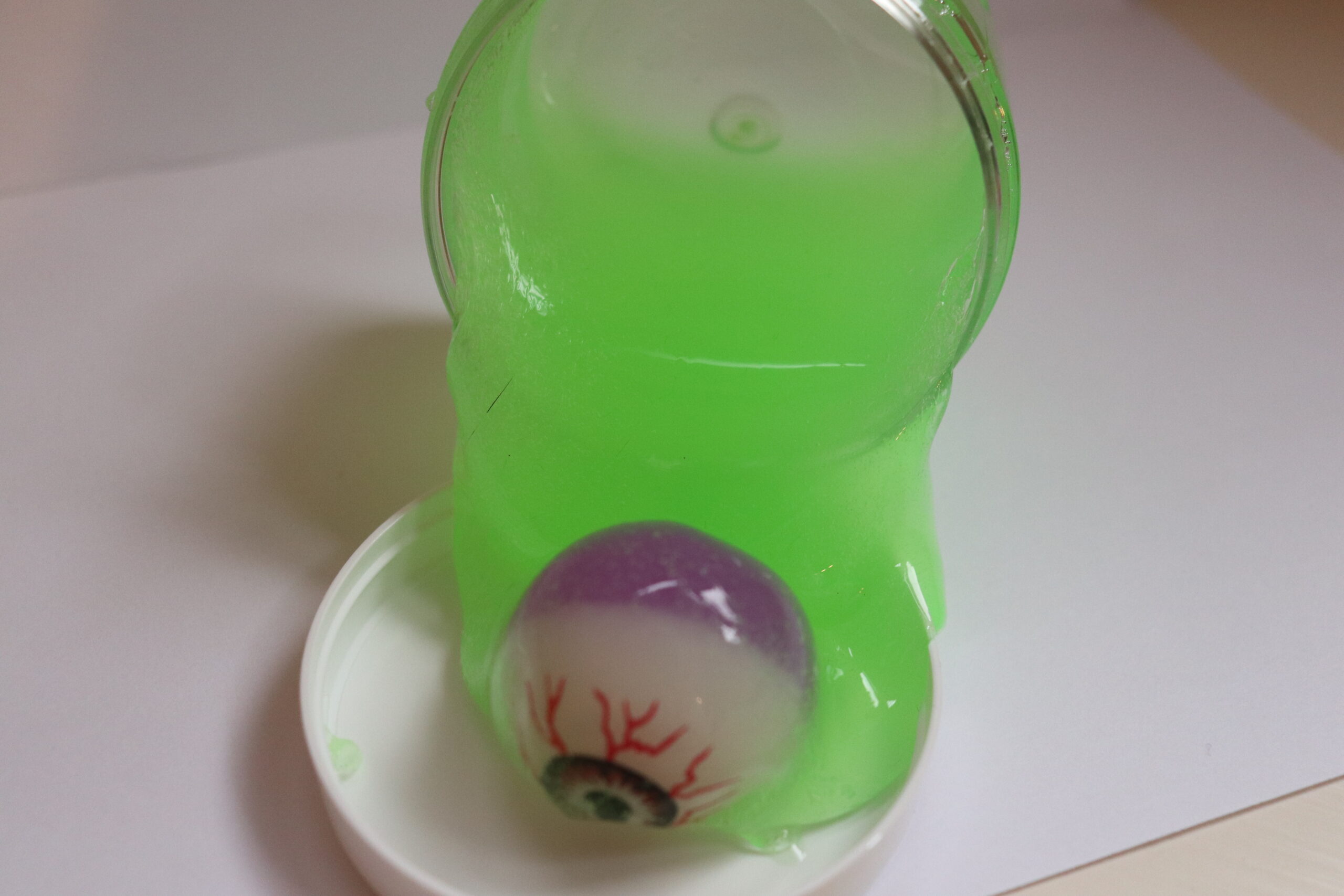Green Clear Eyeball Halloween Slime